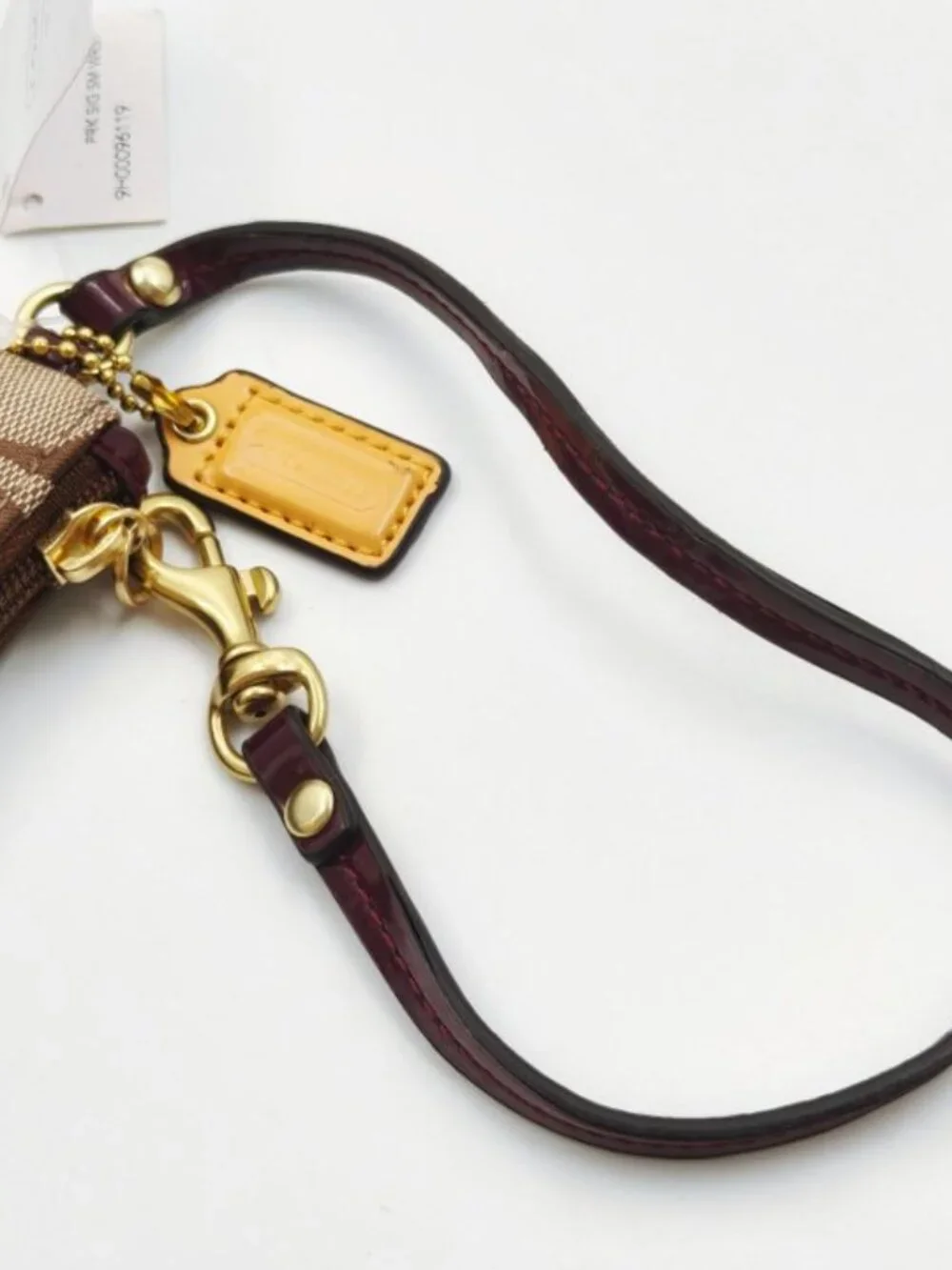 NWT Coach Signature Mini Wristlet Wallet